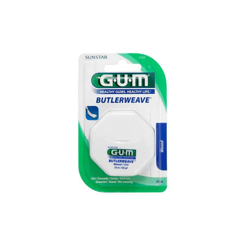 Gum Butlerweave Waxed Dental Floss 55m