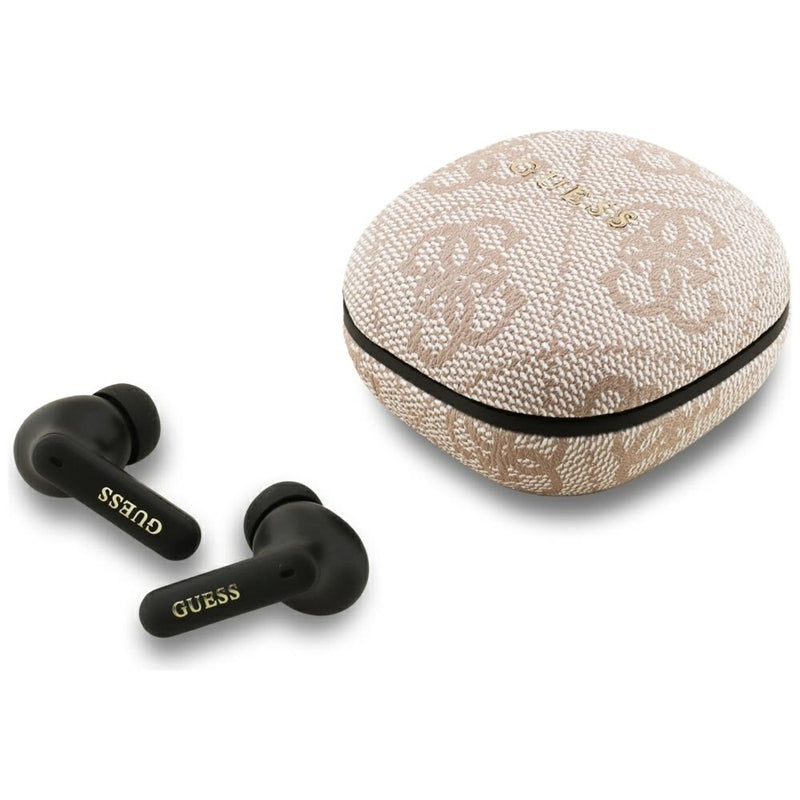 Guess 4G Classic Metal Logo - Bluetooth TWS ENC Headphones + Charging Case (Pink)