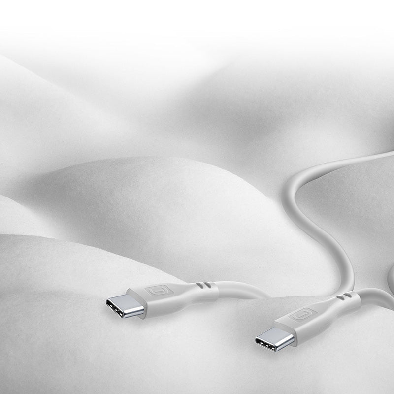 Cellularline Soft Cable - USB-C to USB-C cable 1.2 m (grey) (2)