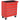 Rolling cabinet, tool cabinet for garage, shed, steel, 69L x 33W x 75H cm, red