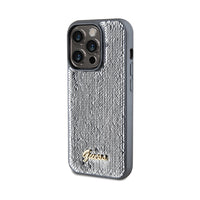 Guess Sequin Script Metal - case for iPhone 14 Pro (silver) (2)