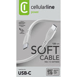 Cellularline Soft Cable - USB-C to USB-C cable 1.2 m (grey) (5)