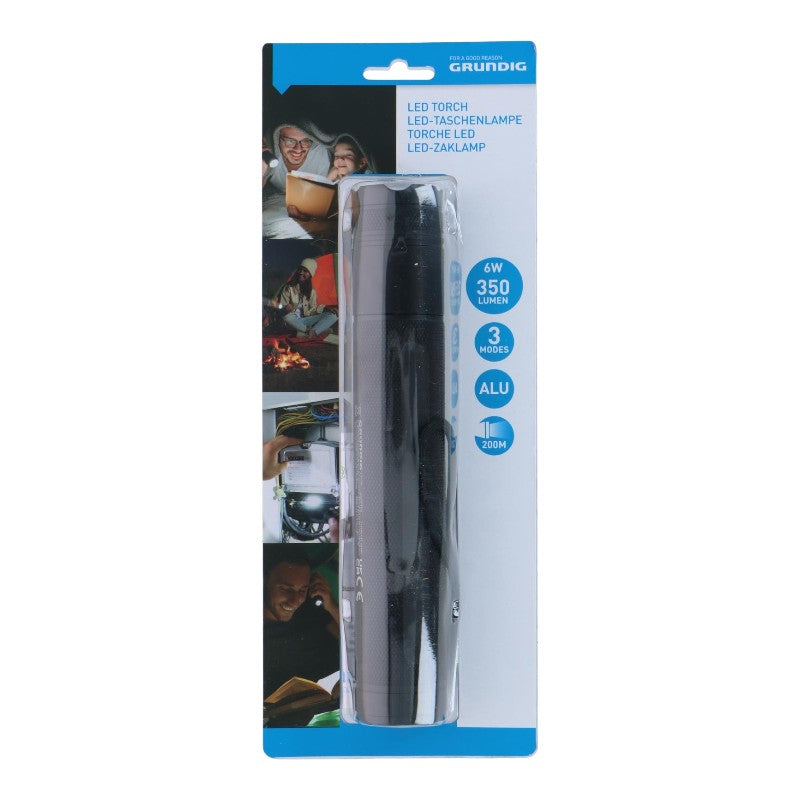 Grundig - Aluminum LED flashlight 350 lumens 6W (2)