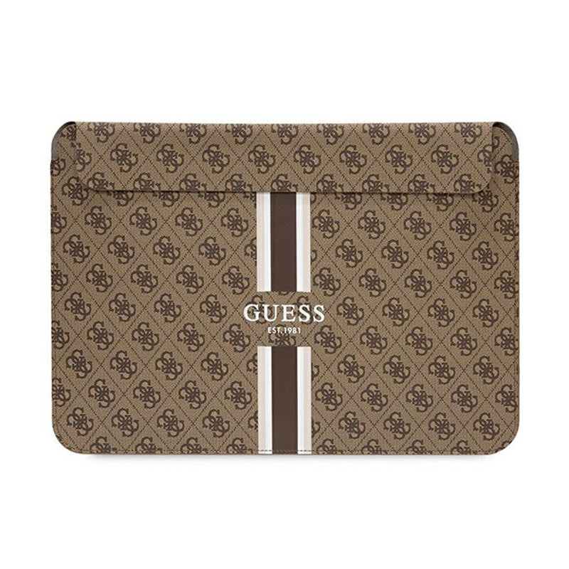 Guess 4G Printed Stripes Computer Sleeve - 14" laptop sleeve (brown)