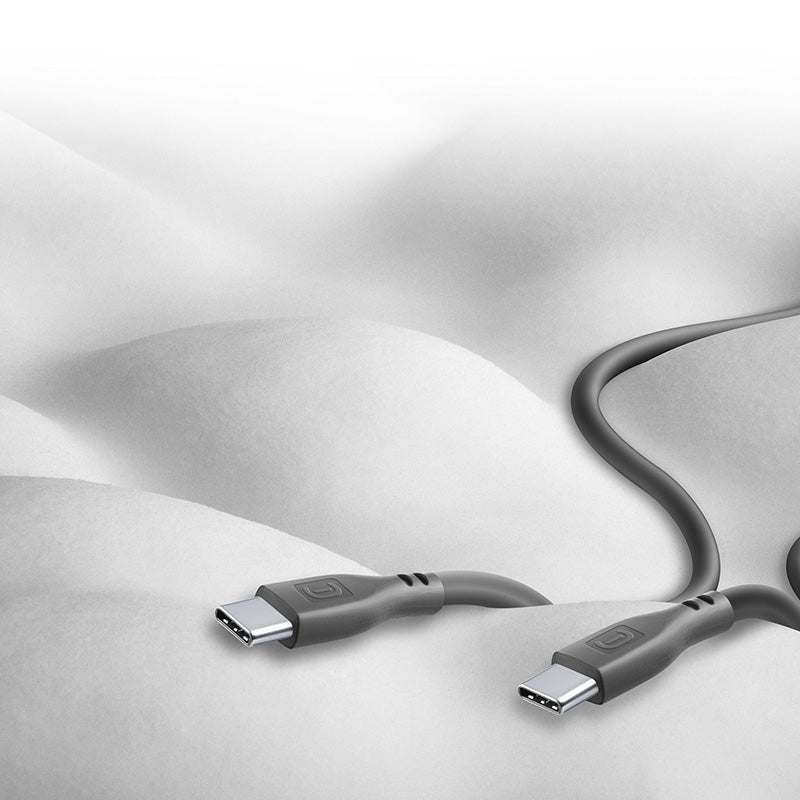 Cellularline Soft Cable - USB-C to USB-C cable 1.2 m (black) (2)