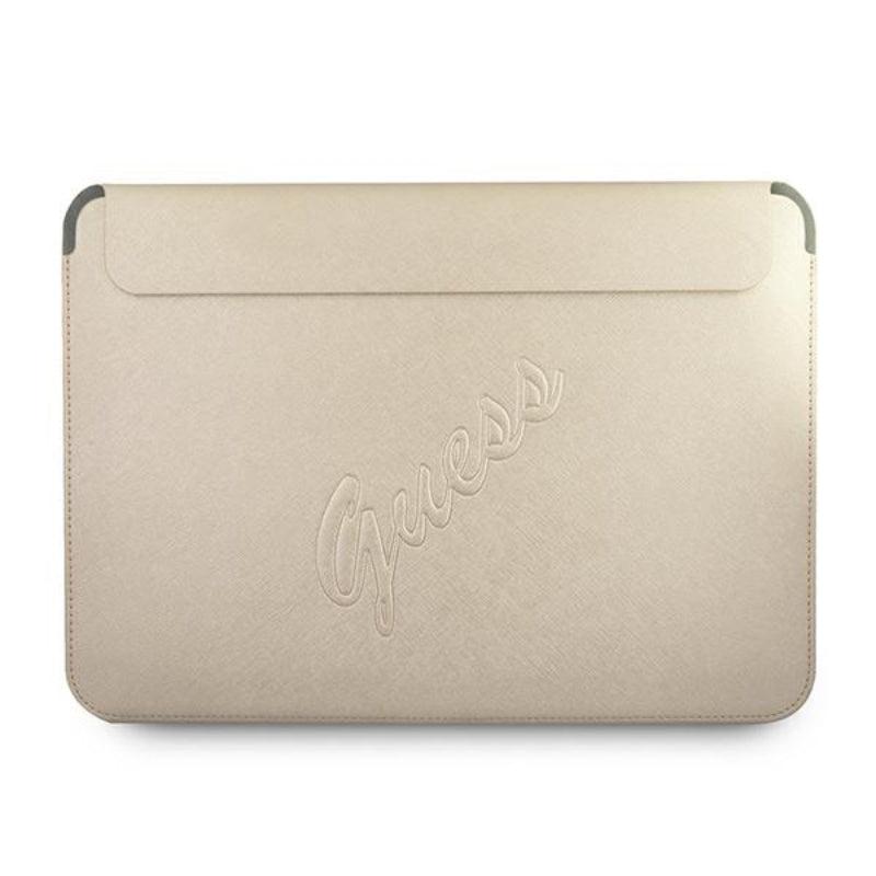 Guess Saffiano Script Computer Sleeve - 13" laptop sleeve (gold) (2)