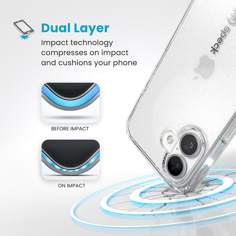 Speck Gemshell Case for iPhone 16 (clear) (2)