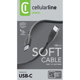 Cellularline Soft Cable - USB-C to USB-C cable 1.2 m (black) (5)