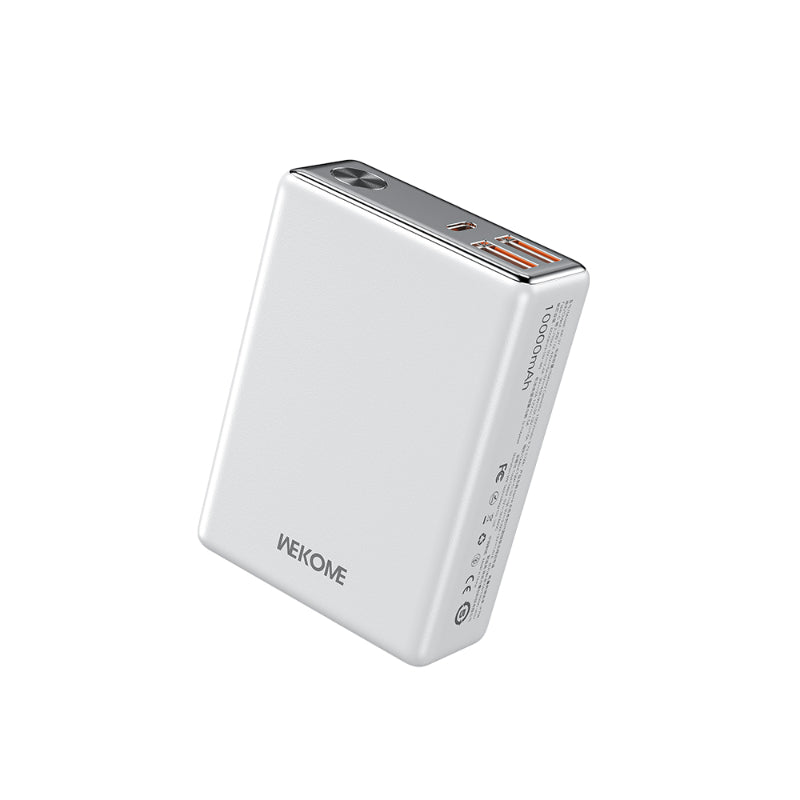 WEKOME WP-27 Tint Series - Power bank 10000 mAh Super fast charging USB-C PD 20W + 2x USB-A QC3.0 22.5W (white)
