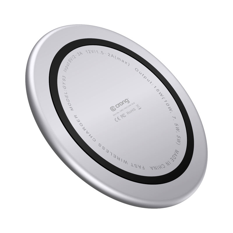 Crong PowerSpot fast wireless charger – aluminum 15W USB-C Qi wireless charger with tempered glass (2)