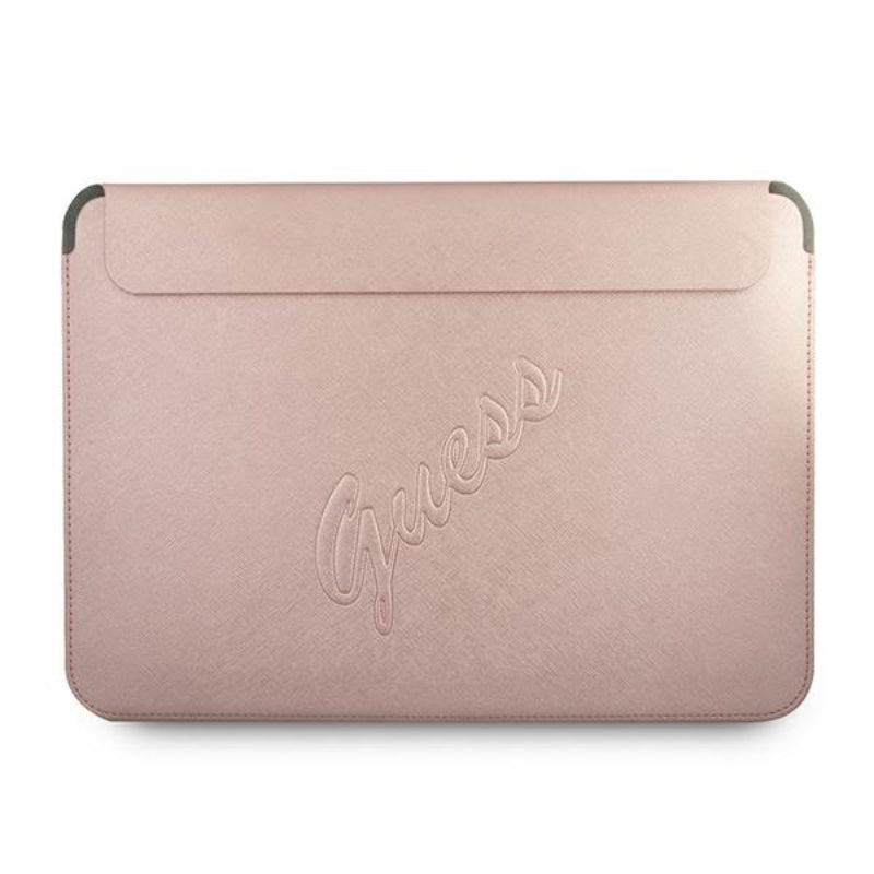 Guess Saffiano Script Computer Sleeve - 13" laptop sleeve (pink) (2)