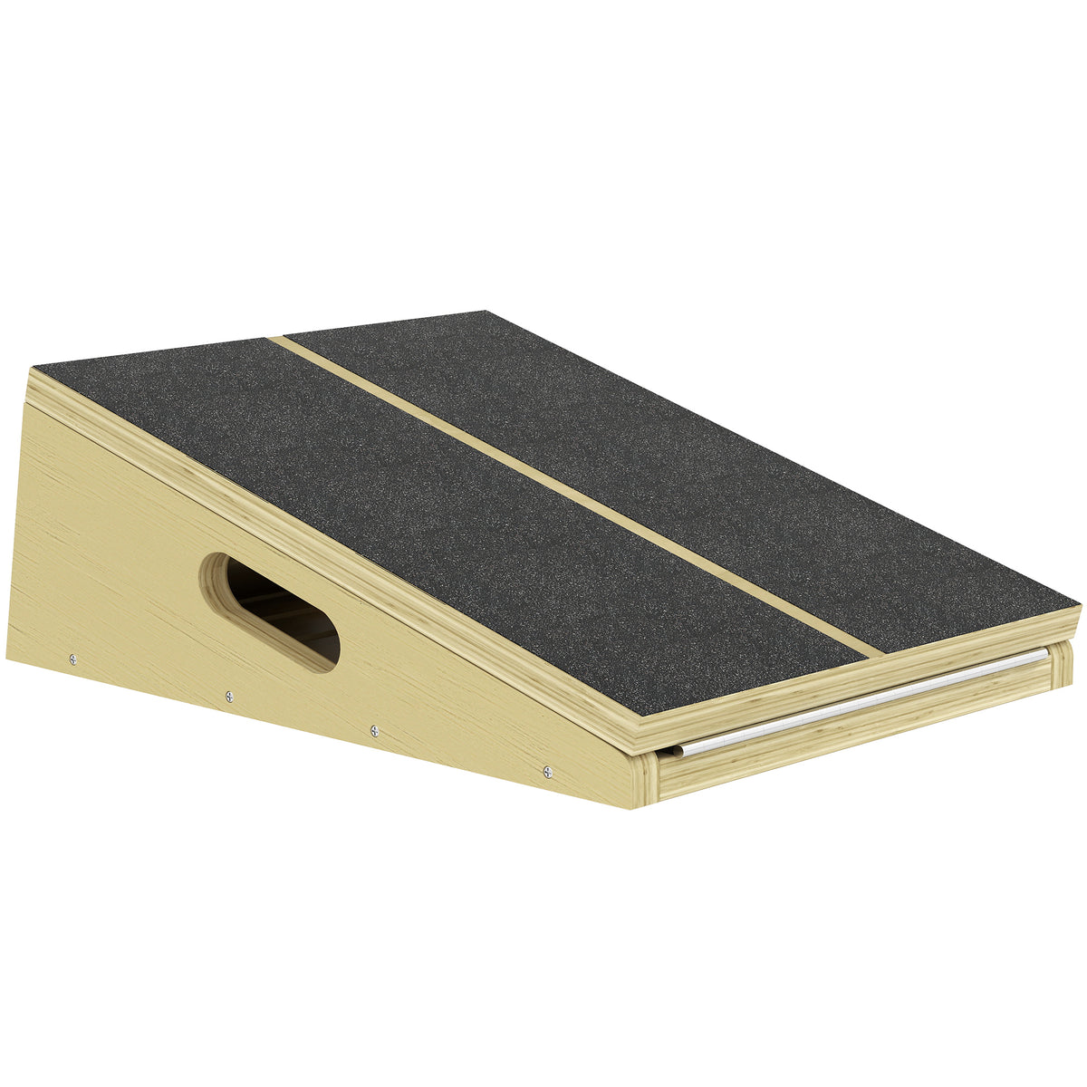 Slant board for relief exercises, 4 adjustable angles, non-slip, wood