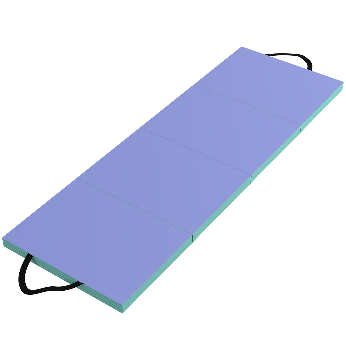 Exercise Mat Foldable Fitness Mat with Handle Sports Mat for Yoga Fitness Synthetic Cover 180 x 60 x 5 cm