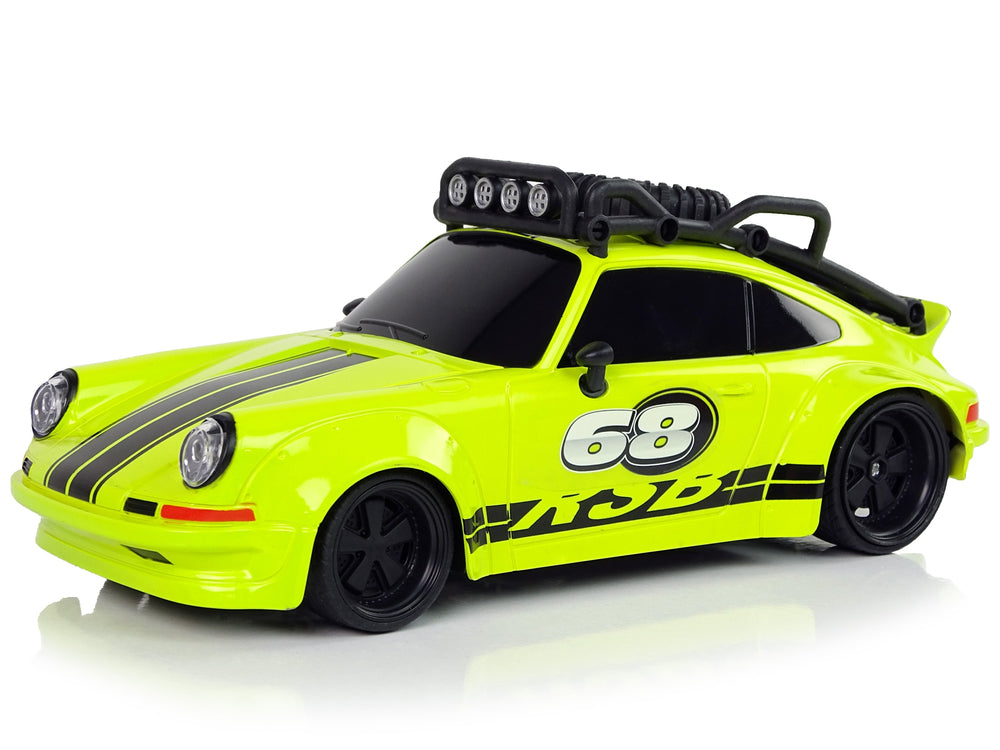 Sports car 1:18 green spare wheel pilot (2)
