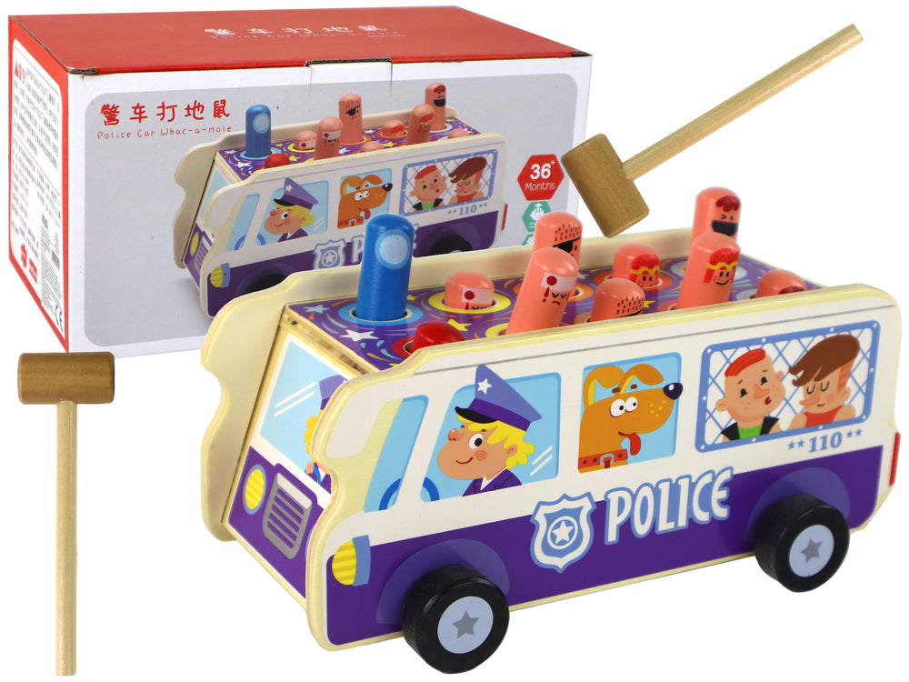 Wooden Arcade Game Dodgeball Police Bus (4)