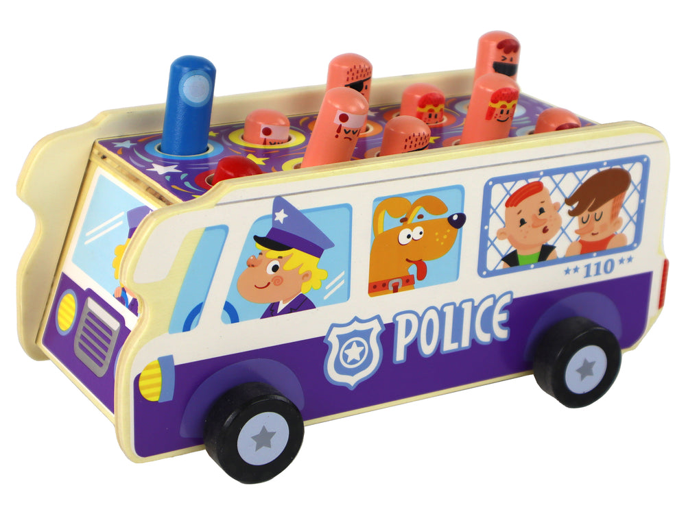 Wooden Arcade Game Dodgeball Police Bus (5)