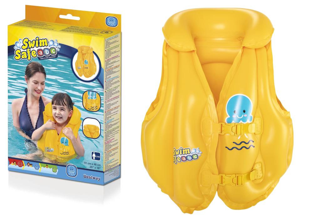 Inflatable swimming vest for learning to swim 51 cm x 46 cm Bestway 32034