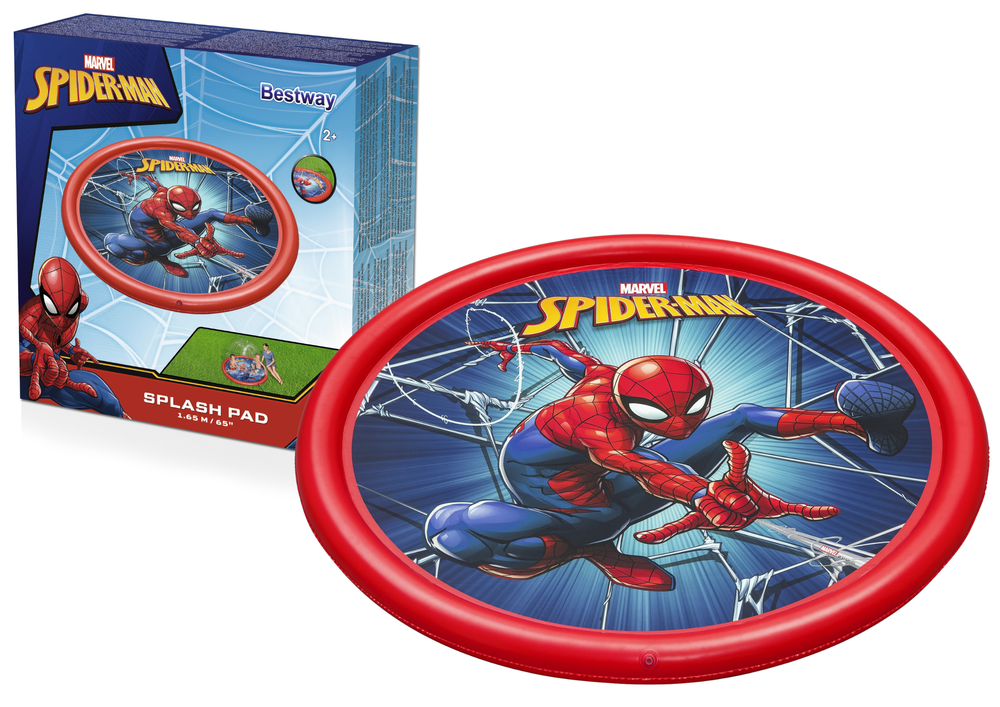Inflatable Spider-Man paddling pool mat with sprinkler 165 cm Bestway 98792