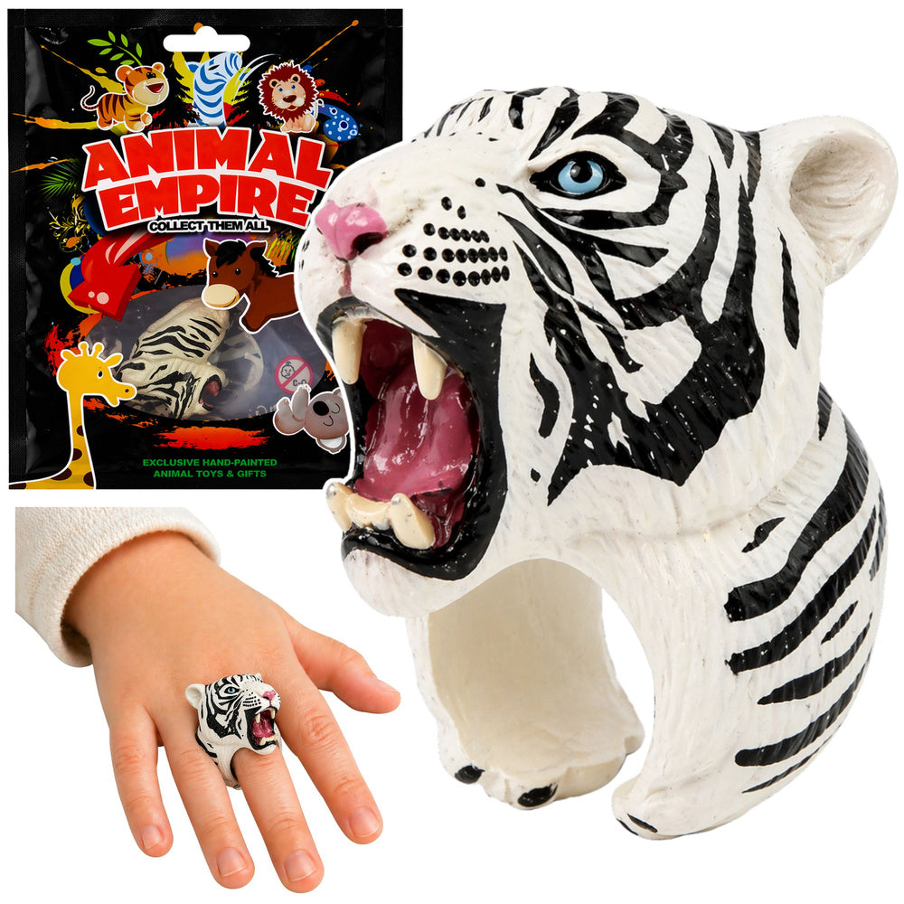 Hand Puppet Educational Animals Tiger White