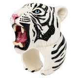 Hand Puppet Educational Animals Tiger White (2)