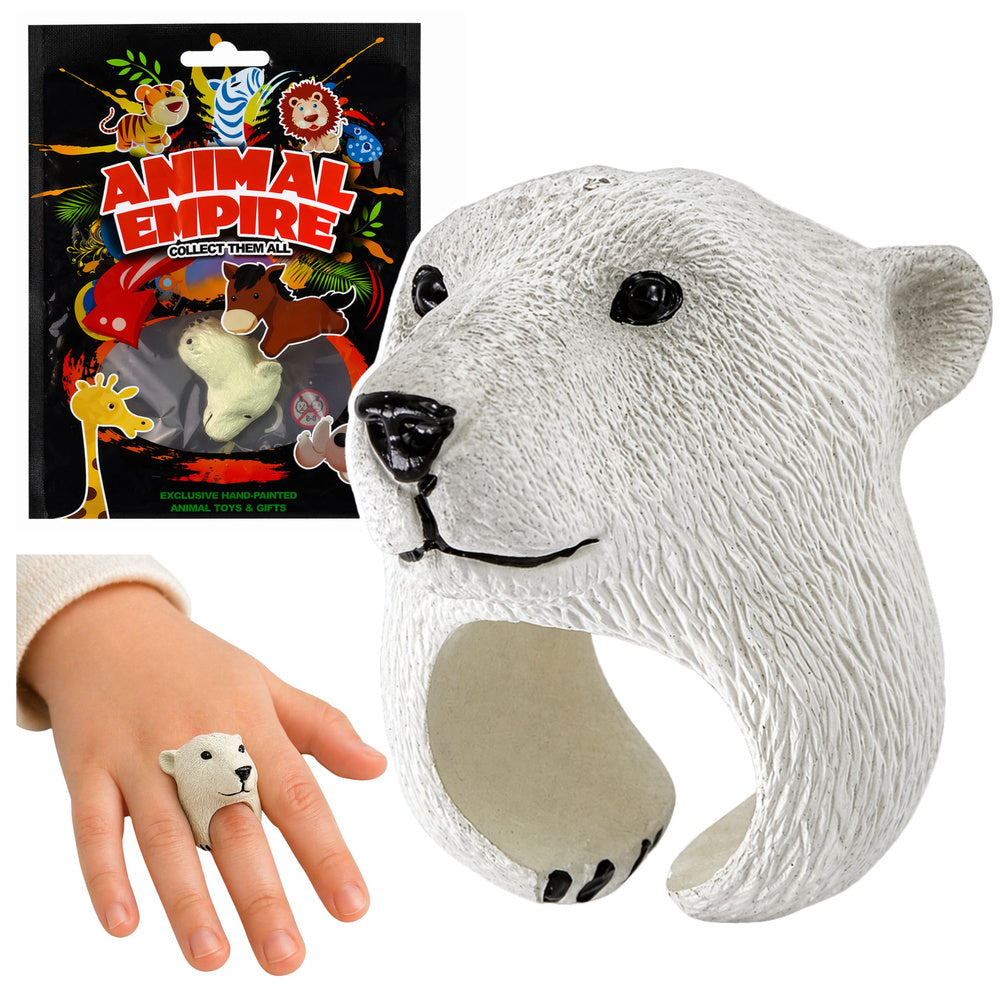 Hand Puppet Educational Animals Bear White