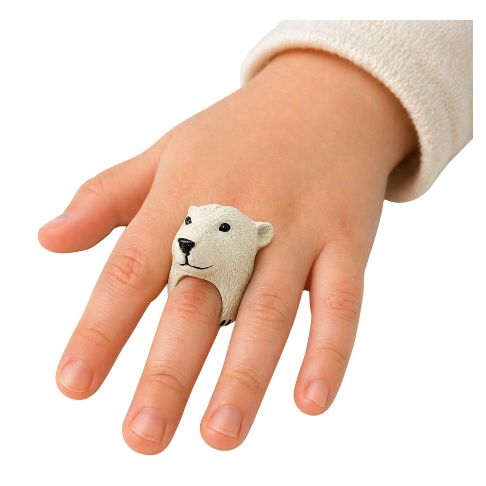 Hand Puppet Educational Animals Bear White (3)