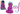Diving set mask, snorkel, fins pink Bestway 25019