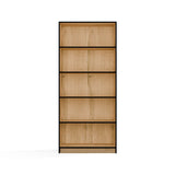 REGAL Schrank R80 für Bücher EICHE ARTISAN SCHWARZE KANTEN 5 Ablagen für Büro – Produktabbildung 7
