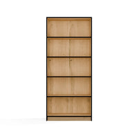 REGAL Schrank R80 für Bücher EICHE ARTISAN SCHWARZE KANTEN 5 Ablagen für Büro – Produktabbildung 7