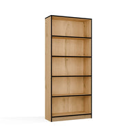 REGAL Schrank R80 für Bücher EICHE ARTISAN SCHWARZE KANTEN 5 Ablagen für Büro – Produktabbildung 9