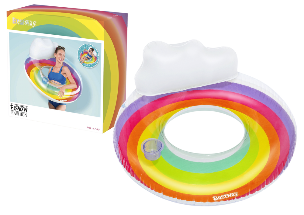 Inflatable Swim Ring 107 cm Rainbow Bestway 43647