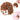 Plush hedgehog mascot keychain, brown, 9 cm
