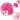 Plush Hedgehog Mascot Keychain Ring, Pink, 9 cm