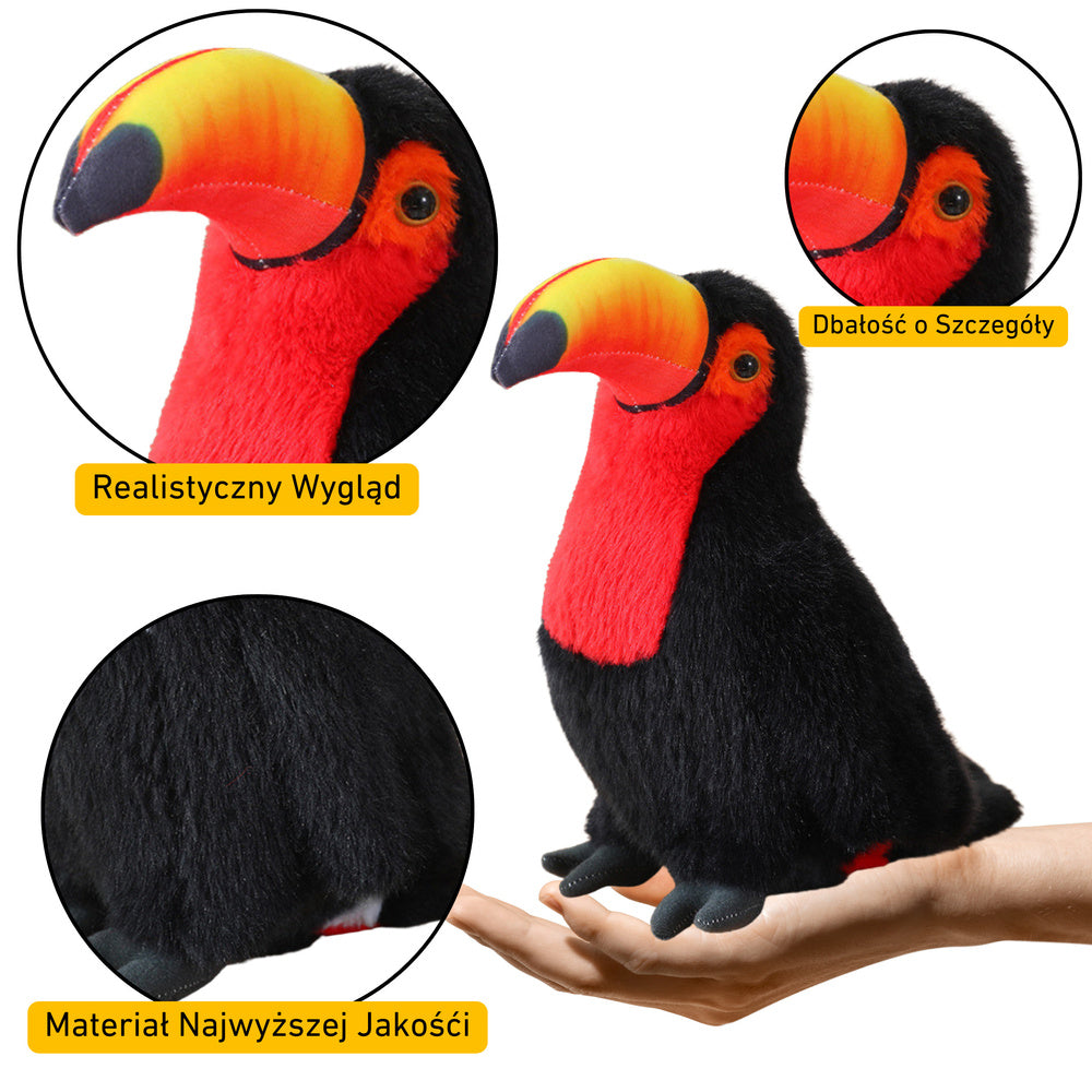 Plush Toucan Bird Plush Mascot Stuffed Animal Red 30cm (2)