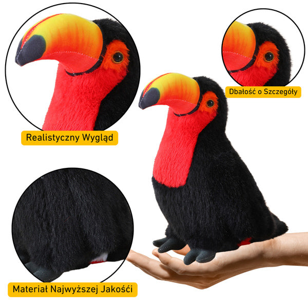 Plush Toucan Bird Plush Mascot Stuffed Animal Red 30cm (9)