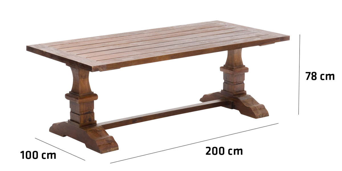 CLP Rustique TEAK Esstisch 200*100*78 – Produktabbildung 2