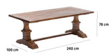 CLP Rustique TEAK Esstisch 240*100*78 – Produktabbildung 2