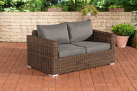 CLP 2er-Sofa Bilbao / Madeira Eisengrau