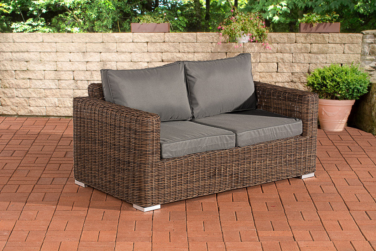 CLP 2er-Sofa Bilbao / Madeira Eisengrau