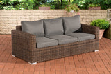 CLP 3er-Sofa Bilbao / Madeira Eisengrau