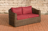 CLP 2er-Sofa Bergen Rubinrot 5mm