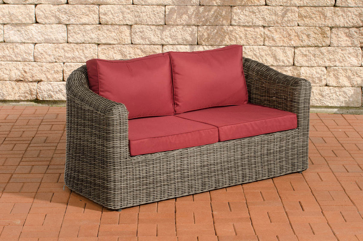 CLP 2er-Sofa Bergen Rubinrot 5mm – Produktabbildung 2