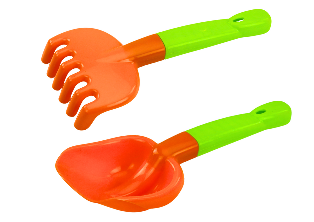 Sand toy set, bucket, mill, sieve, molds, 9 colorful (3)