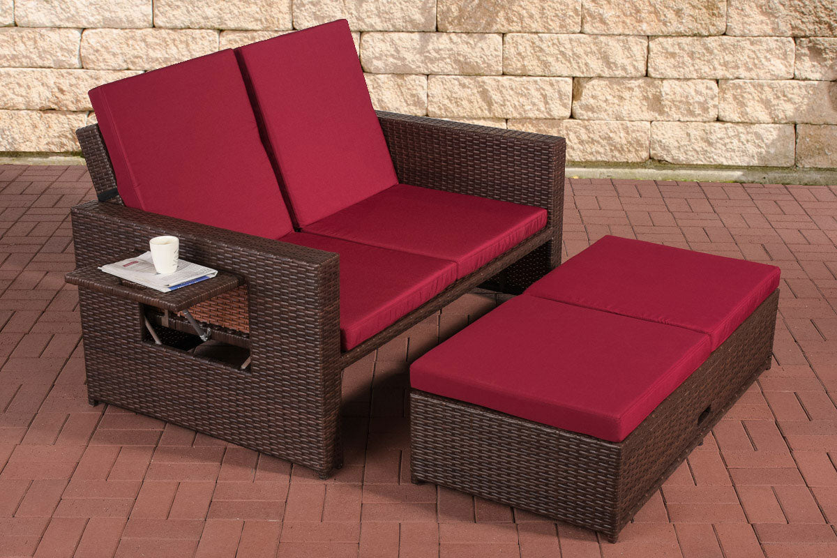 CLP Sofa Ancona Rubinrot