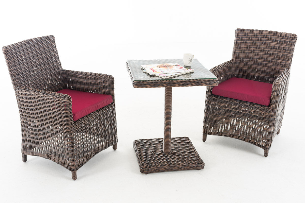 CLP Sitzgruppe Palermo 5mm Rubinrot – Produktabbildung 2