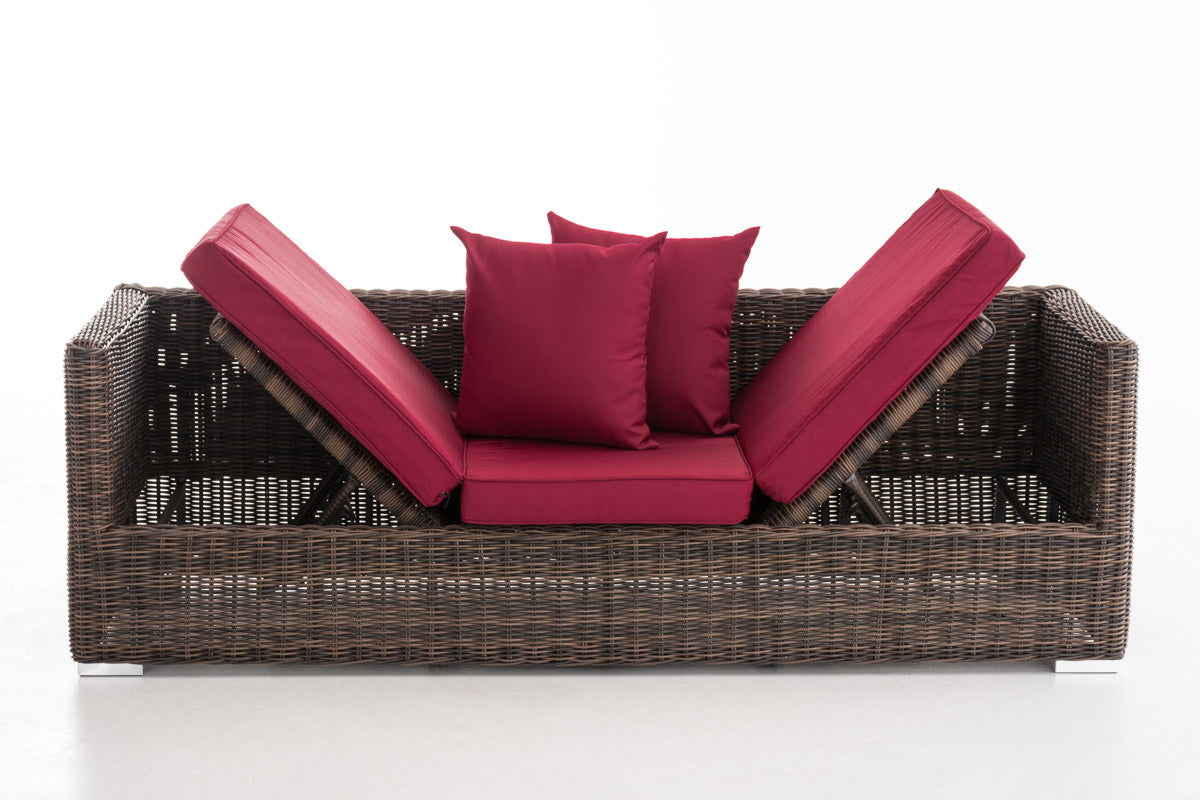 CLP Lounge-Sofa Solano 5mm Rubinrot – Produktabbildung 3