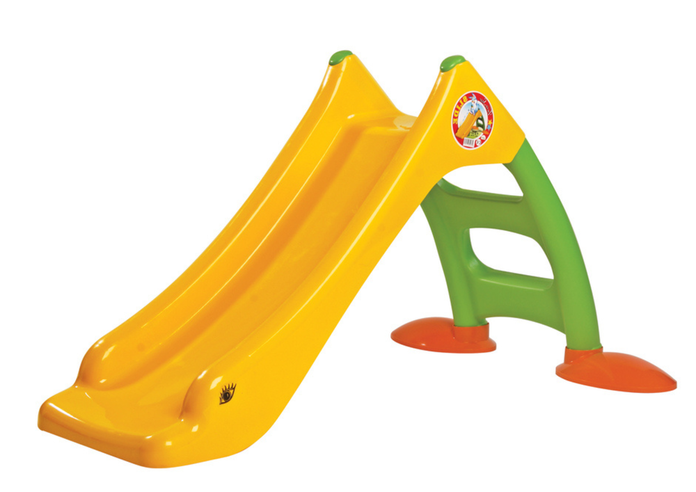 Garden slide for children, 3-step ladder, yellow, 130 cm, 424