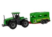 Green tractor with trailer (2)
