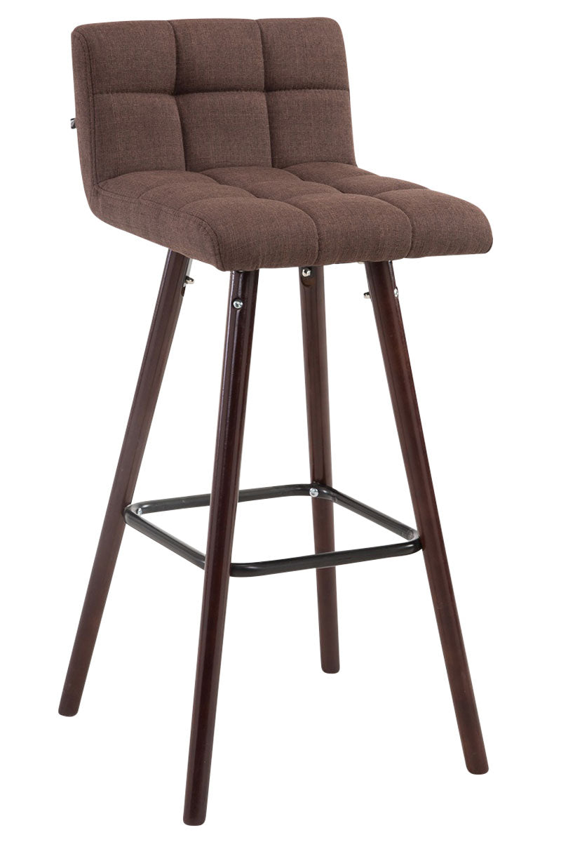 CLP Barhocker Lincoln V2 Stoff Walnuss