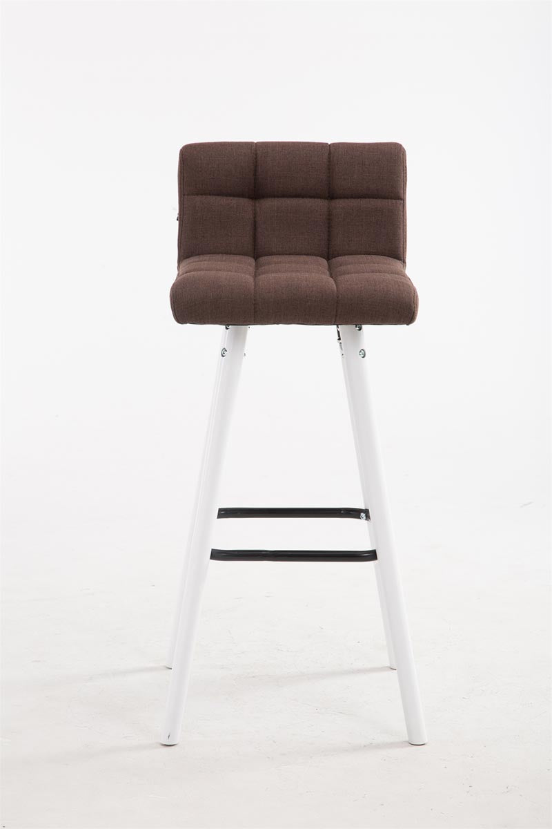 Barhocker Lincoln V2 Stoff Weiß